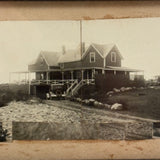 SOLD Piecework Panorama, Wonderful Early 20th Century Sea and Shore Photo Collage, Original Frame