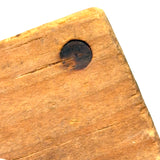 Nicely Wonky Old Single Hand-carved Pine Die, 1 3/4 Inch