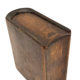 Elegant Antique Spruce Gum Box with Top and Bottom Slide Openings