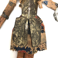 Knight in Tin Armor, Wonderful Old Italian Folk Art Marionette with Budweiser Can Shield