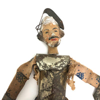 Knight in Tin Armor, Wonderful Old Italian Folk Art Marionette with Budweiser Can Shield
