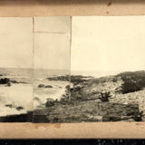 SOLD Piecework Panorama, Wonderful Early 20th Century Sea and Shore Photo Collage, Original Frame