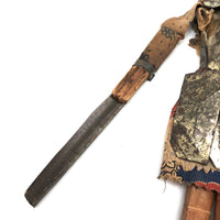 Knight in Tin Armor, Wonderful Old Italian Folk Art Marionette with Budweiser Can Shield