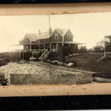 SOLD Piecework Panorama, Wonderful Early 20th Century Sea and Shore Photo Collage, Original Frame