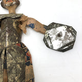 Knight in Tin Armor, Wonderful Old Italian Folk Art Marionette with Budweiser Can Shield