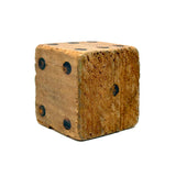 Nicely Wonky Old Single Hand-carved Pine Die, 1 3/4 Inch