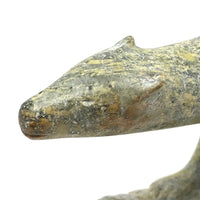 Finely Carved Inuit Green Serpentine Stone Polar Bear (Henry Evaluardjuk?)