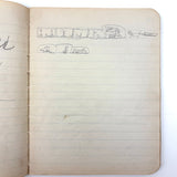 Sweet Old Composition Notebook with Scattered Delights