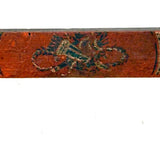 Heavy, Hand-painted Antique Folk Art Mirror with Figures, Quivers, Jointed Corners (and Worm Holes)