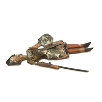 Knight in Tin Armor, Wonderful Old Italian Folk Art Marionette with Budweiser Can Shield