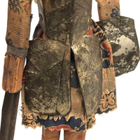 Knight in Tin Armor, Wonderful Old Italian Folk Art Marionette with Budweiser Can Shield