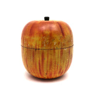 Excellent, Extra Large c. 1900 Painted Treen Apple with Horse Racing Game