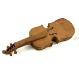 SOLD Antique Hand-carved Folk Art Violin in Wonderful, Very Custom Case