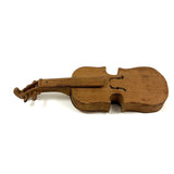 SOLD Antique Hand-carved Folk Art Violin in Wonderful, Very Custom Case
