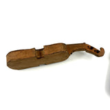 SOLD Antique Hand-carved Folk Art Violin in Wonderful, Very Custom Case