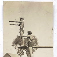Diving Duo, Vintage Snapshot with Excellent Geometries