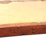 Heavy, Hand-painted Antique Folk Art Mirror with Figures, Quivers, Jointed Corners (and Worm Holes)