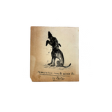 No One To Love, Sad Little Old Black Dog Watercolor by Jester