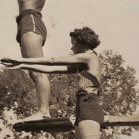 Diving Duo, Vintage Snapshot with Excellent Geometries