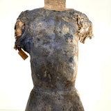 Tall, Spare Antique Santos Figure in Otherworldly Blue
