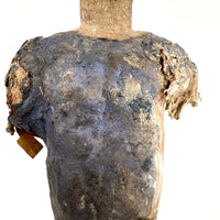 Tall, Spare Antique Santos Figure in Otherworldly Blue