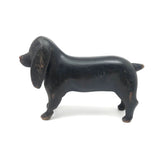 SOLD Wonderful Old Carved Black Dog with Great Face