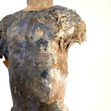 Tall, Spare Antique Santos Figure in Otherworldly Blue