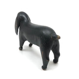 SOLD Wonderful Old Carved Black Dog with Great Face