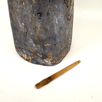Tall, Spare Antique Santos Figure in Otherworldly Blue