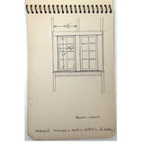 Building a Log Cabin and Observing the Environs, 1953 Spiral Bound Pocket Sketchbook