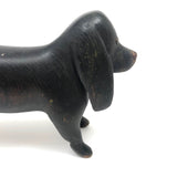 SOLD Wonderful Old Carved Black Dog with Great Face