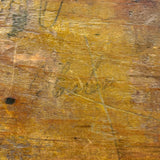 Wonderful All Original Paint Decorated c. 1840s Primitive Stool, Pittsfield, NH (Great Underside, Too)