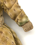 Much Loved Antique Straw Stuffed Doll with Painted Face and Gray Hair