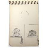 Building a Log Cabin and Observing the Environs, 1953 Spiral Bound Pocket Sketchbook