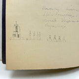 1909 Dutch School Notebook with Naive Drawings, Star Diagrams and More