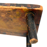 Wonderful All Original Paint Decorated c. 1840s Primitive Stool, Pittsfield, NH (Great Underside, Too)