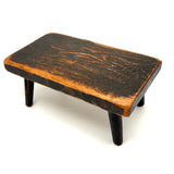 Wonderful All Original Paint Decorated c. 1840s Primitive Stool, Pittsfield, NH (Great Underside, Too)