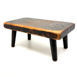 Wonderful All Original Paint Decorated c. 1840s Primitive Stool, Pittsfield, NH (Great Underside, Too)