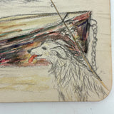 Building a Log Cabin and Observing the Environs, 1953 Spiral Bound Pocket Sketchbook