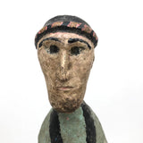 Wonderfully Inquitive Old Carved Guatemalan Folk Art Figure in Polychrome