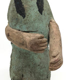 Wonderfully Inquitive Old Carved Guatemalan Folk Art Figure in Polychrome