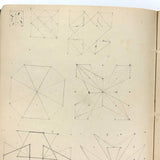 1909 Dutch School Notebook with Naive Drawings, Star Diagrams and More