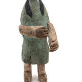 Wonderfully Inquitive Old Carved Guatemalan Folk Art Figure in Polychrome