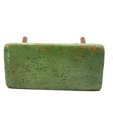Sweet Antique Primitive Cricket Stool in Best Green Paint