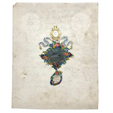 Poignant and Unusual Large 1840s Paper Lace Valentine with Mirror, Verse, and Original Envelope
