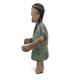 Wonderfully Inquitive Old Carved Guatemalan Folk Art Figure in Polychrome