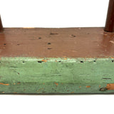 Sweet Antique Primitive Cricket Stool in Best Green Paint
