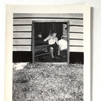 "The First Chosen", Folk Painting of Soldier Propped Against House with Grass, Panama City, FL., 1948