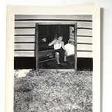 "The First Chosen", Folk Painting of Soldier Propped Against House with Grass, Panama City, FL., 1948