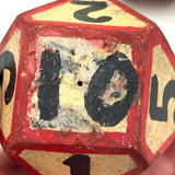 Set of Three Tetradecagon (14 Sided) Hand-painted Wooden Carnival Dice